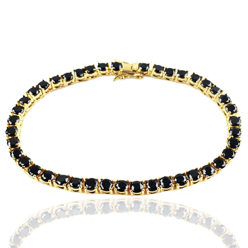Bracelet - Black Diamond Tennis Bracelet X 18k Gold
