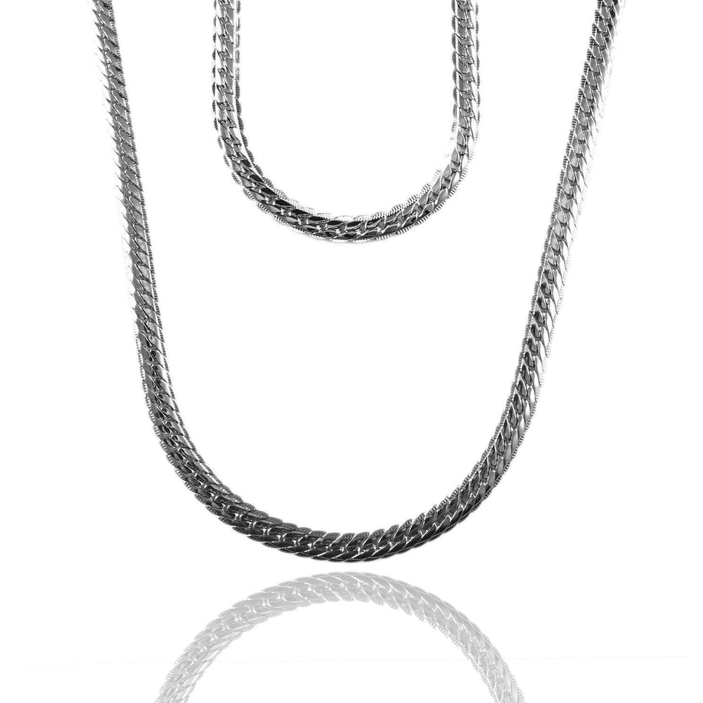 Necklace - Cadena Chains Layered Set X Stainless
