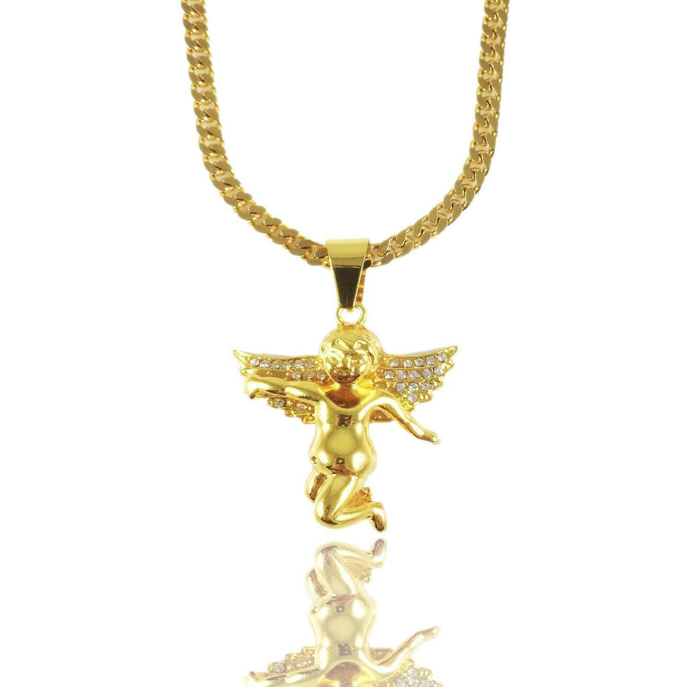 Necklace - Cherub Angel X 18k Gold