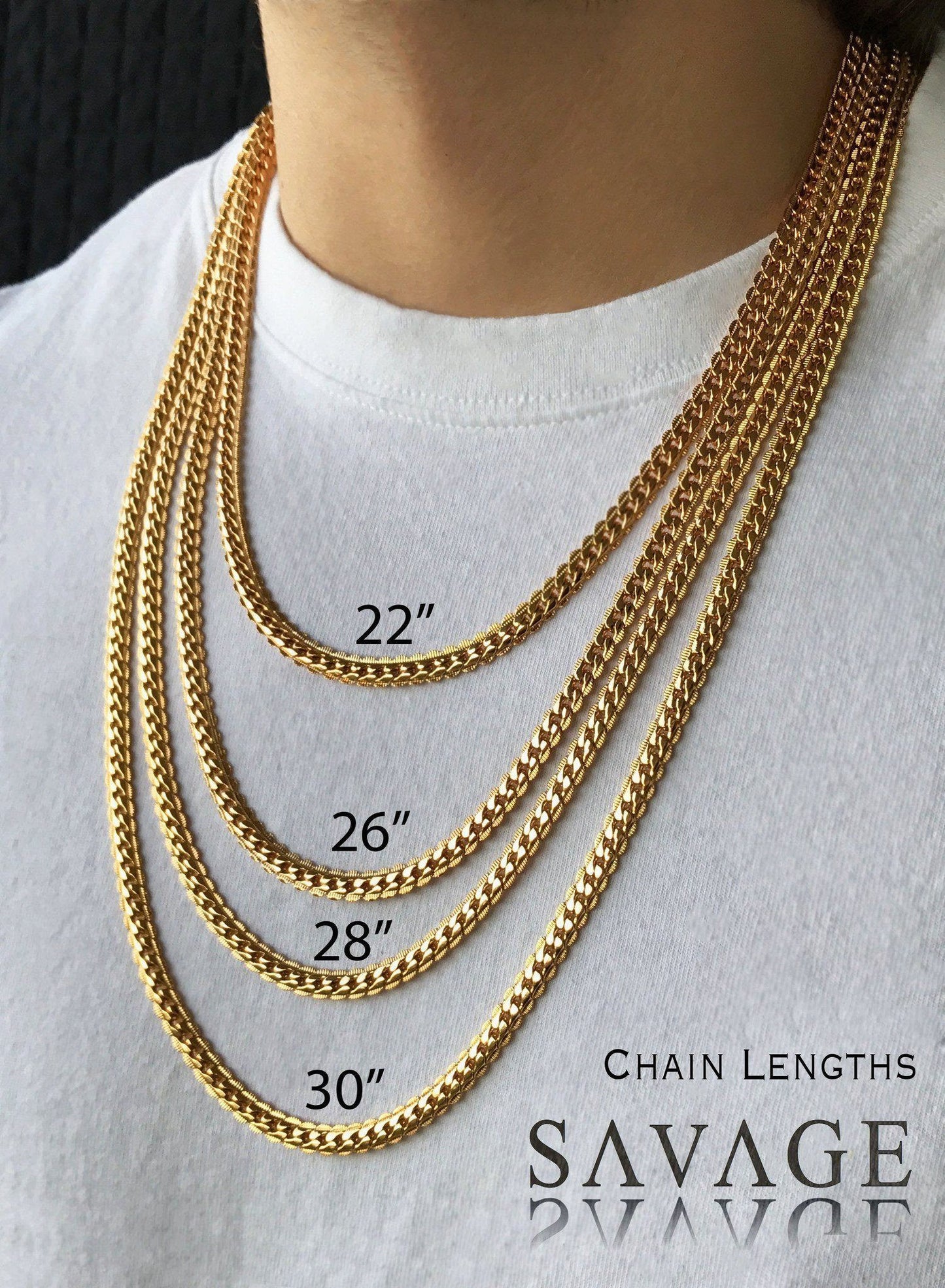 Necklace - Cuban Links Layered Set X BLΛCK Edition