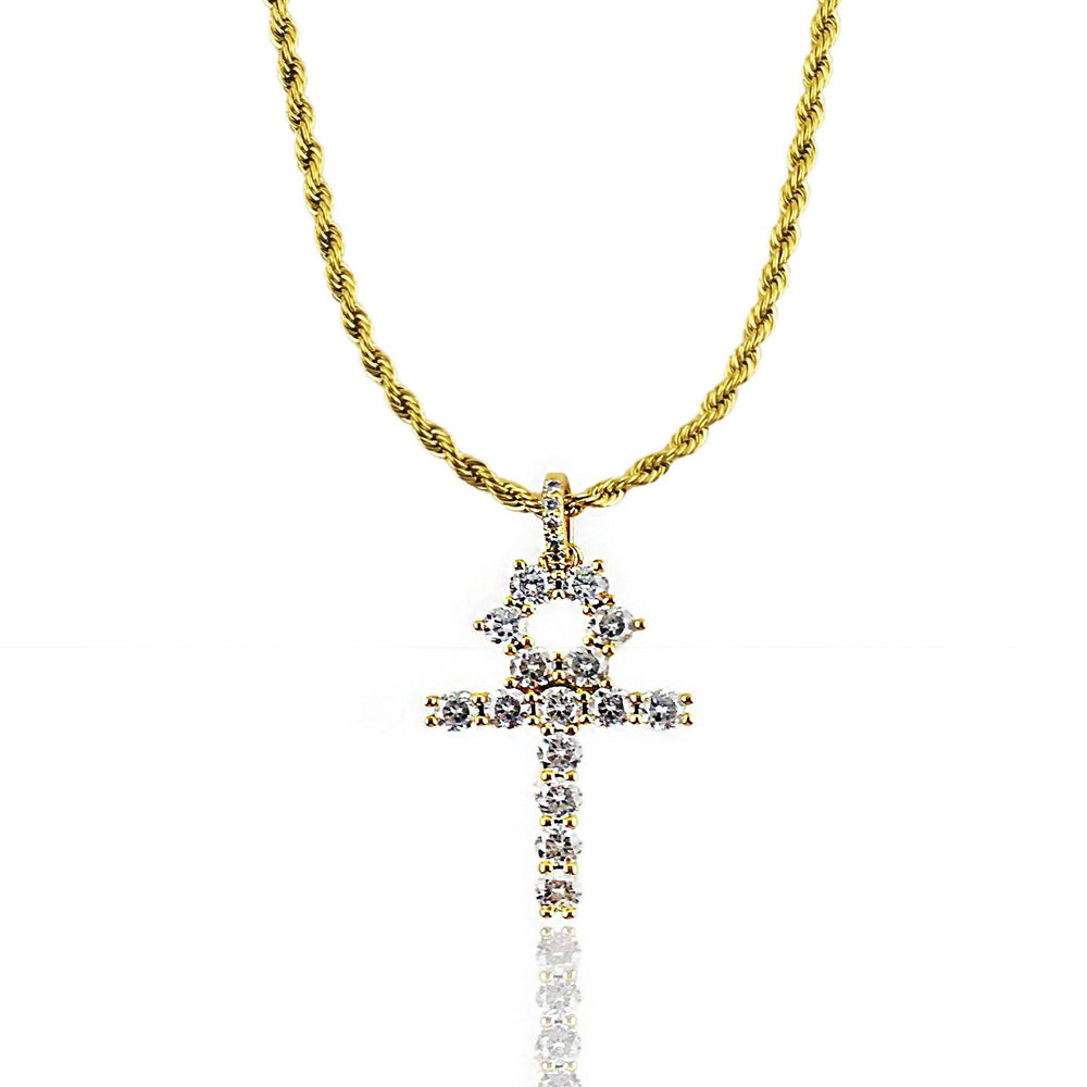 Necklace - Diamond Ankh X Gold