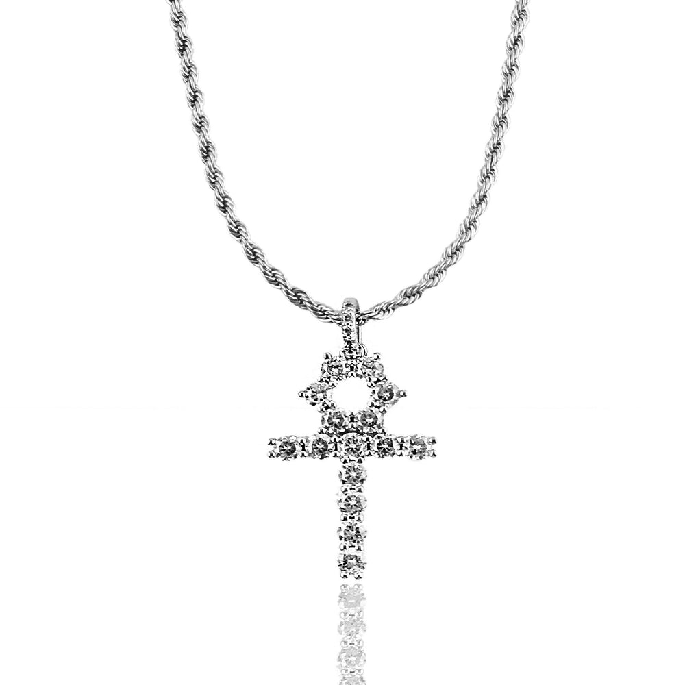 Necklace - Diamond Ankh X White Gold