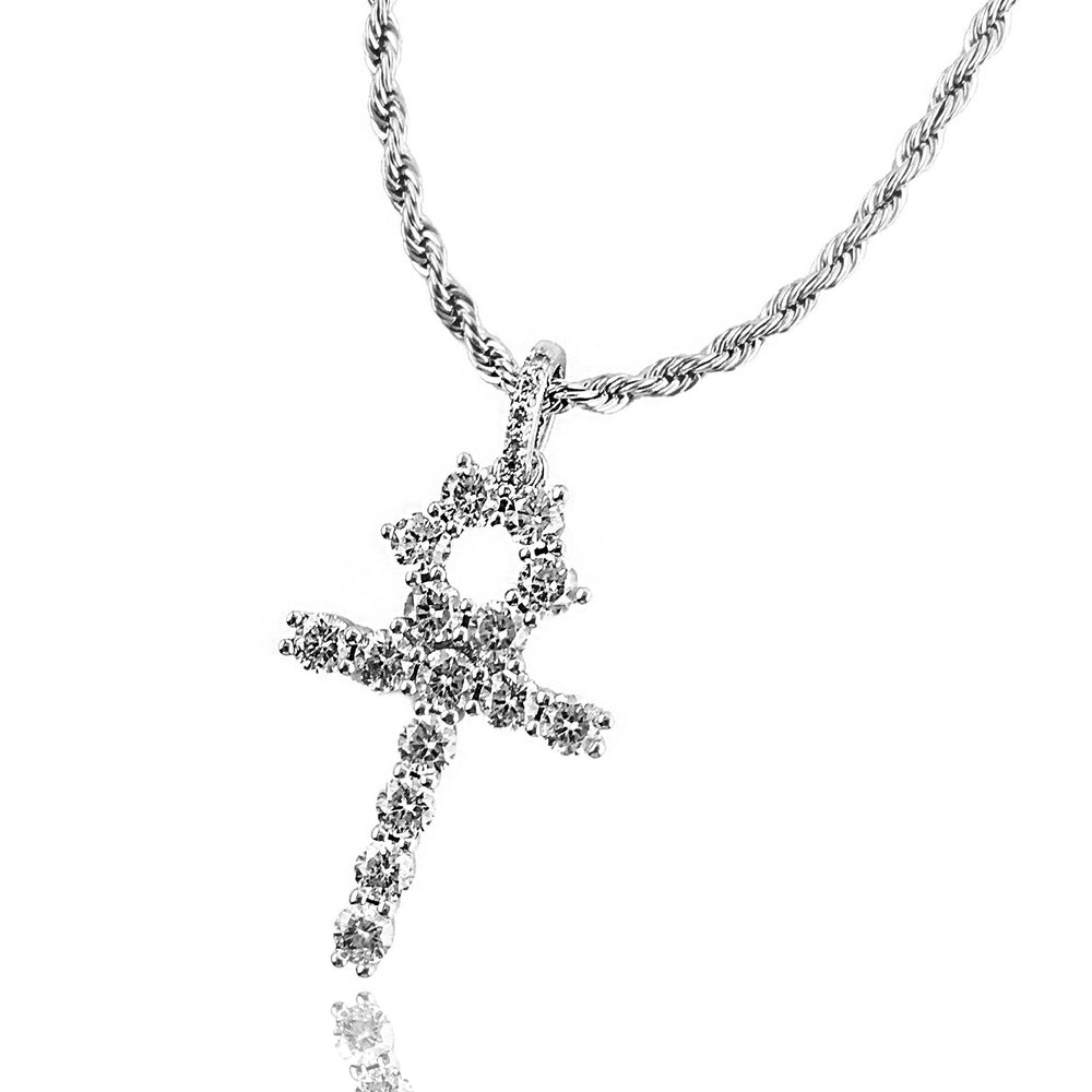 Necklace - Diamond Ankh X White Gold