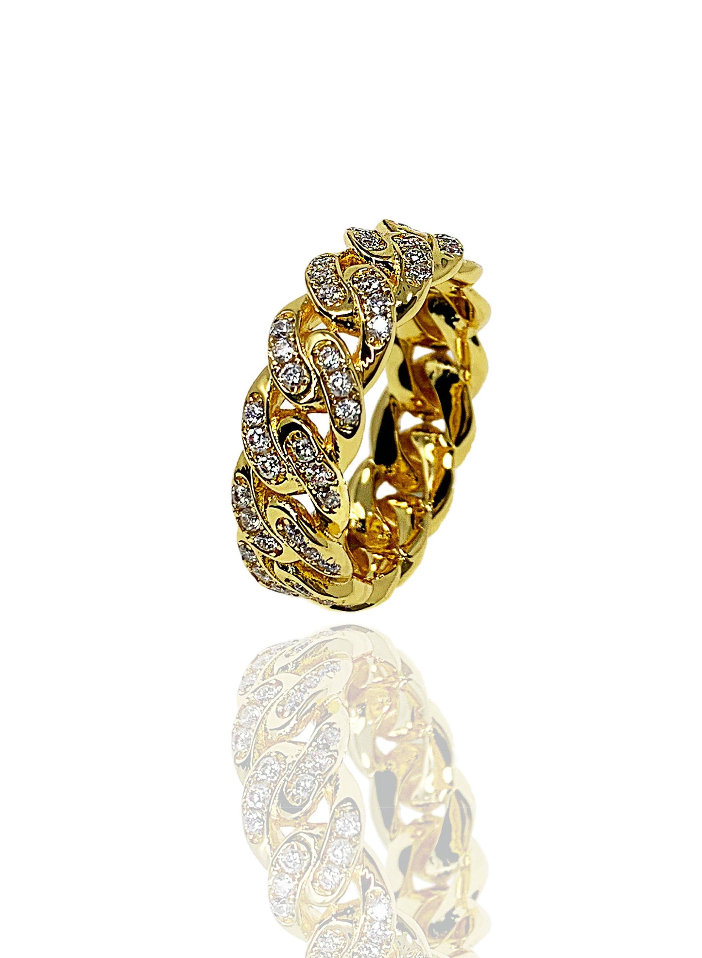 Necklace - Diamond Cuban Link Ring