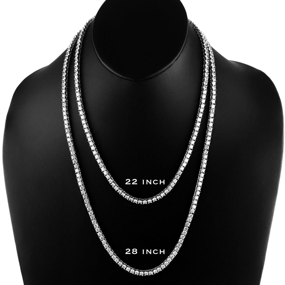 
                  
                    Necklace - Diamond Tennis Chain & Bracelet Set X Stainless
                  
                