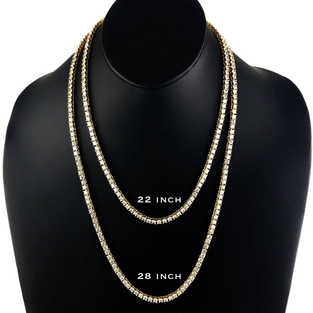 Necklace - Diamond Tennis Chains Set X 18k Gold