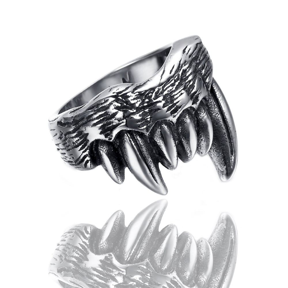 Necklace - Fangs Ring X Stainless