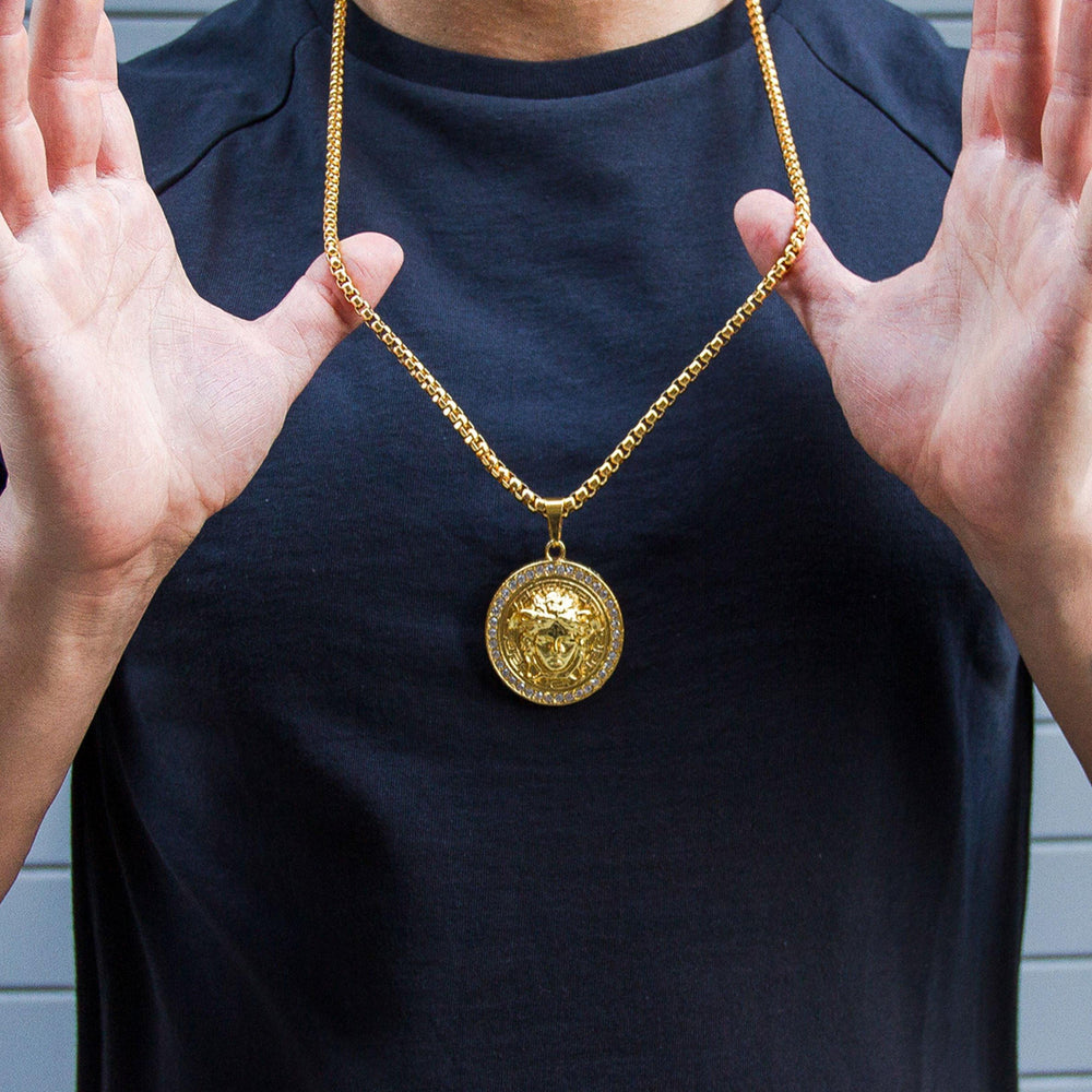 Necklace - Medusa Medallion X 18k Gold